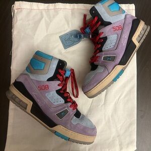 RARE SIZE Louis Vuitton X Virgil Trainer 508 Sneaker Boot Blue Purple Size 6